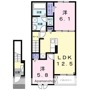 セレノ生駒?【2階】の間取り