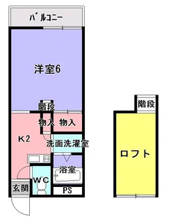 1Kの間取り画像