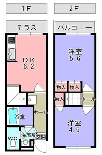 レオパレス備前香芝【111号室】の間取り