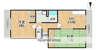 TO U 大安寺【3階】の間取り