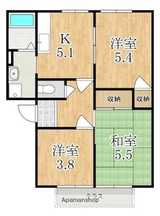 クレストコート【1階】の間取り