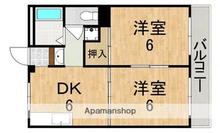 ラフィーネ信貴ヶ丘【2階】の間取り