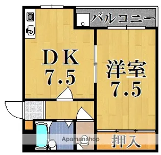 シャトー・ドゥ・クリヨン【1階】の間取り