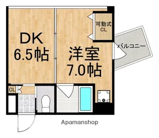WANARI【206号室】の間取り