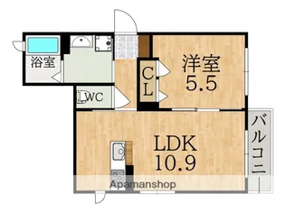 シャーメゾン学園南【2階】の間取り