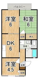 ヴァン・ヴェールIパートⅡ【2階】の間取り