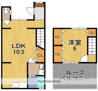 奈良県北葛城郡王寺町王寺1丁目【アパート】の間取り
