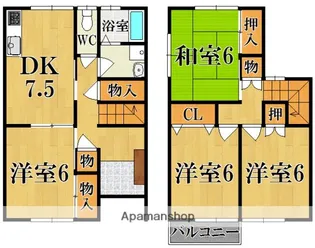 レイクビレッジ好村【1階】の間取り