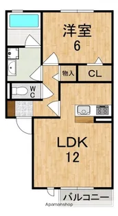 奈良県北葛城郡河合町星和台1丁目【アパート】の間取り