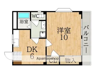 グランツしかはた【1階】の間取り