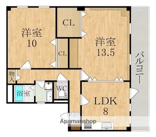 協栄ビル天理【2階】の間取り
