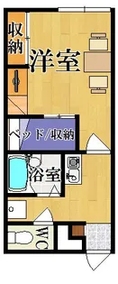 レオパレス花水木【102号室】の間取り