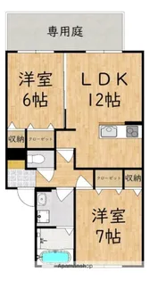 カルチェ赤坂A棟【1階】の間取り