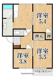 ボナール高塚台D棟【1階】の間取り