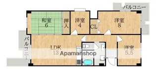 グランドパレス学園前【2階】の間取り