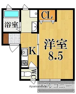 サンライズ尼ヶ辻Pー1【2階】の間取り