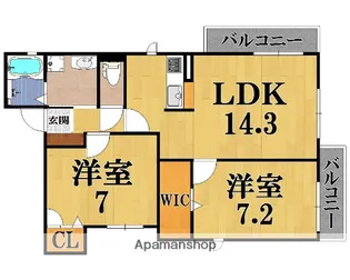 ブルーム伏見【2階】の間取り
