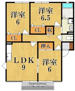シャルマン二番館A棟【2階】の間取り