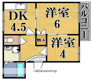 くるみハイツ【1階】の間取り