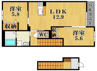 ファイン グランディ【202号室】の間取り