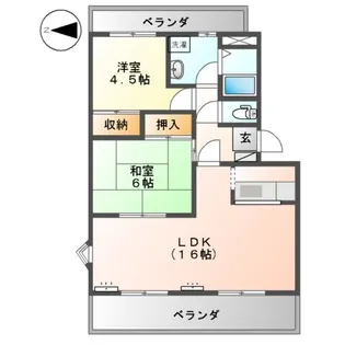 ラ・ペジブル【202号室】の間取り