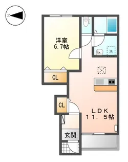 ヴィレッタ【1階】の間取り