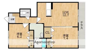 メゾン・ソシアB【1階】の間取り
