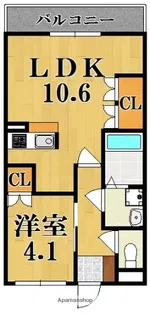 ラ・ポーラ滝川Ⅱ番館【3階】の間取り