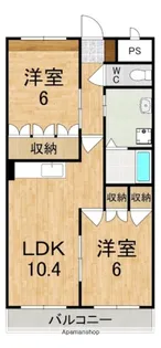 ラ・ポーラ滝川Ⅰ番館【2階】の間取り