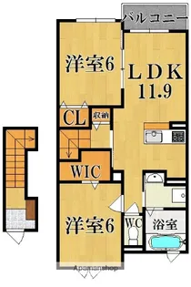 ミルト・ブリーゼ【2階】の間取り