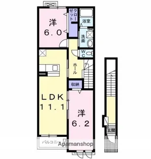 フィデール【2階】の間取り