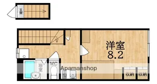 レオパレスWILL南郡山【2階】の間取り