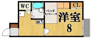 レオパレスハルサキ【1階】の間取り