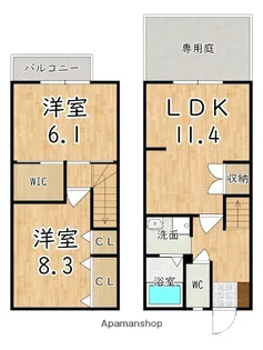 リビエールMAMI B【2階】の間取り