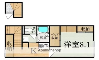 レオパレス山の辺【2階】の間取り