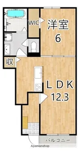 クレメント中今里【1階】の間取り