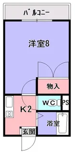 レオパレス関屋【2階】の間取り