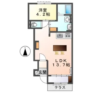 ヴィレッタ2【1階】の間取り