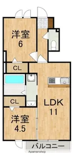 竜田テラス【1階】の間取り