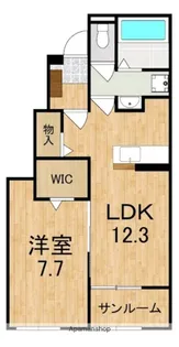 プリュニエ キャトル【1階】の間取り