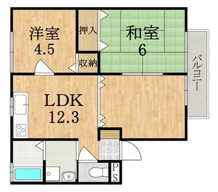 セゾン大軽【2階】の間取り