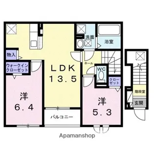 ヴェルデ ルーチェ【2階】の間取り