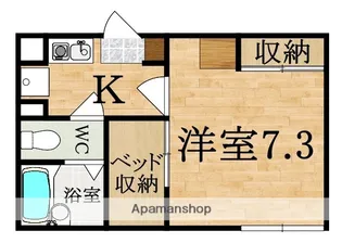 レオパレスノースウエスト橿原【1階】の間取り
