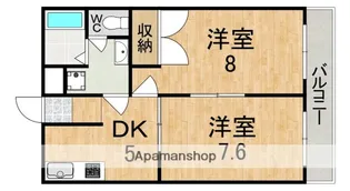 アンプルール ブア 竜田川【2階】の間取り