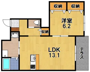 ユニヴァリィ グレーシア【102号室】の間取り