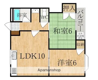 ラ・フォーレ前栽【2階】の間取り