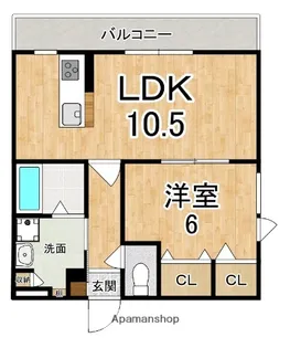 結充IMMEUBLE B館【2階】の間取り