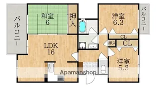 グランドメゾン学園前ガーデンヒルズ【4階】の間取り