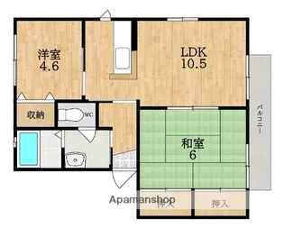 ネオメイベルA.B【2階】の間取り