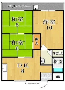 マンション平沼【3階】の間取り